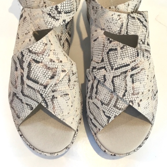 Matisse Platform Sandals ‘RUNAWAY’ Snakeskin Leather Ankle Strap Open-toe Size-7 - Picture 5 of 16